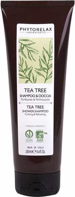 Actual product image Phytorelax Laboratories Shower shampoo purifying & refreshing – tea tree 250 ml (250 ml, Liquid shampoo)