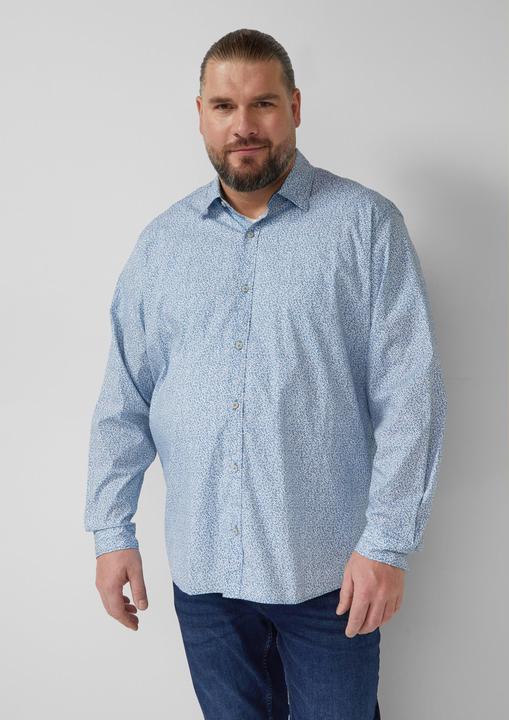 Immagine prodotto s.Oliver Hemd Hemd aus Baumwollstretch mit All-over-Print (3XL)