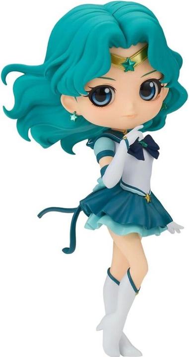 Actual product image Banpresto Pretty Guardian Sailor Moon Cosmos the Movie Q Posket - Eternal Sailor Neptune (Ver.B) Statue 14cm