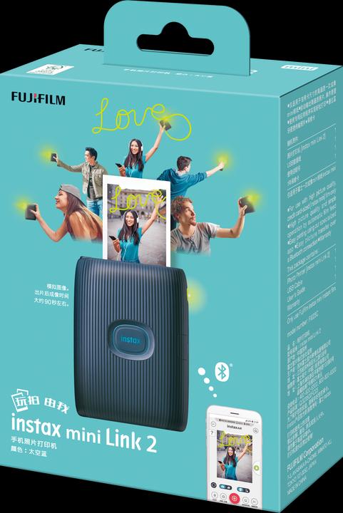 Actual product image Fujifilm Instax Mini Link2 EX D Blackout 15.06.22 Space Blue (Laser, Colour)