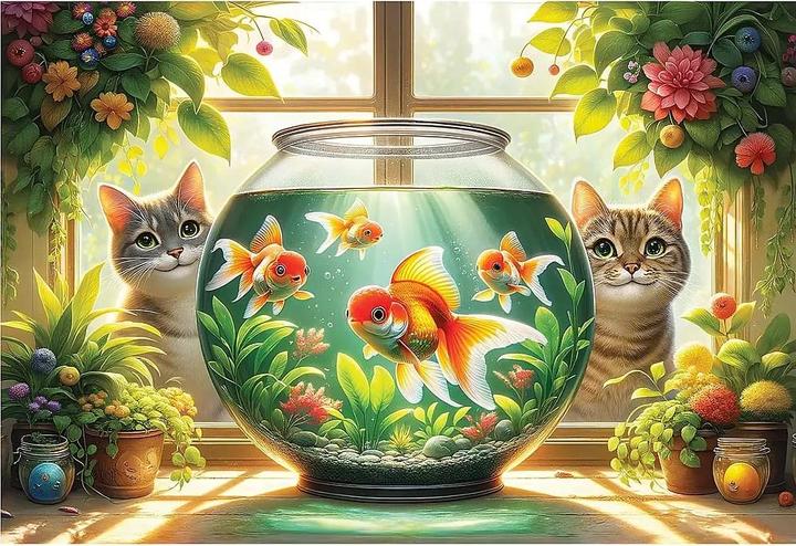 Produktbild WoodenCity Cats and Fish (505 Teile)