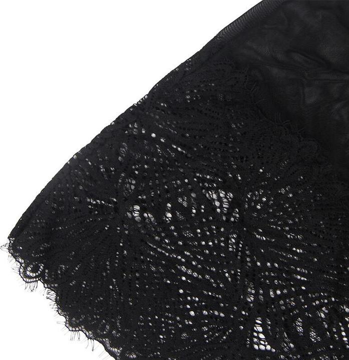 Actual product image Subblime Babydoll With Adjustable Lace Straps Black S/M (S, M)