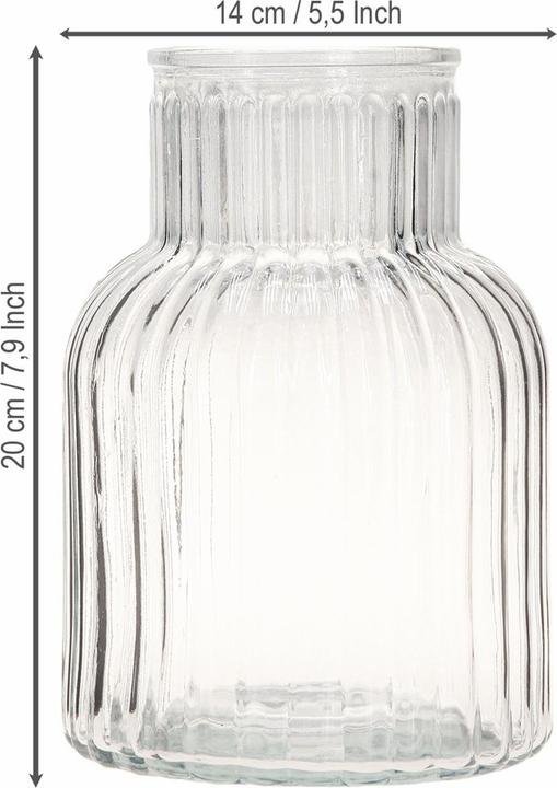 Produktbild Viana vase mit Rillen für kreative Dekoration (1 x, Ø 13.5 cm)