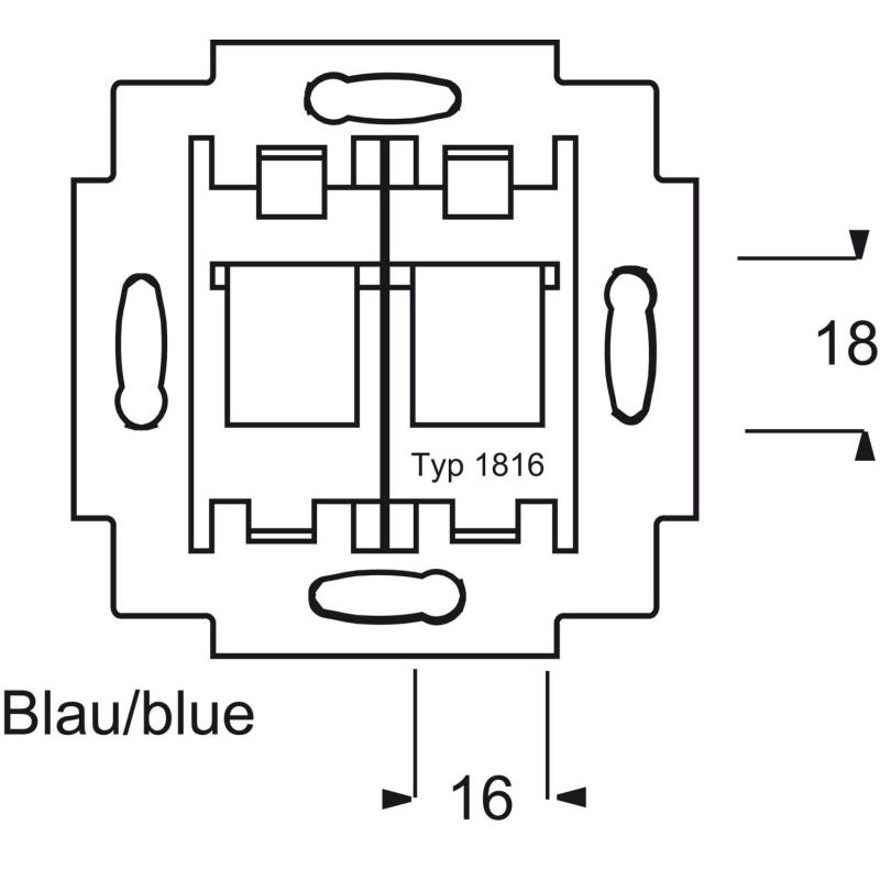 Thumbnail - Busch-Jaeger, Zubehör Schalterprogramm, Tragring mit blauem Sockel 2CKA001710A3100