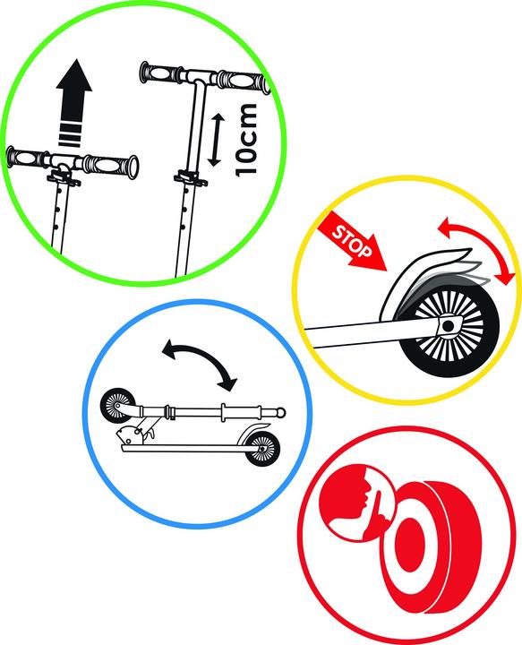 Actual product image Smoby Super Mario 2w Foldable Scooter