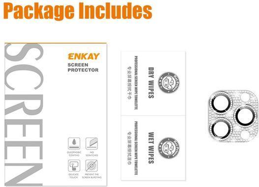 Produktbild Enkay Glasperlen Metall und gehärtetes Glas Kamera Schutz (1 Stk., Apple iPhone 16 Pro, Apple iPhone 16 Pro Max)