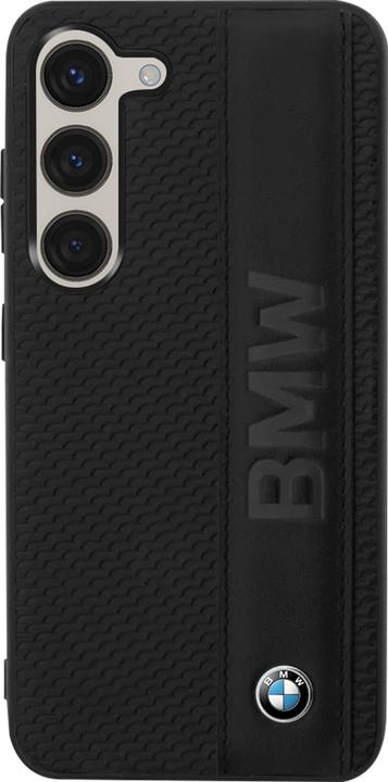 Produktbild BMW BMHCS23S22RDPK S23 S911 czarny/black hardcase Leather Textured & Stripe (Samsung Galaxy S23)