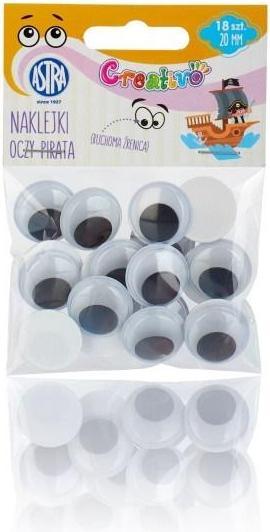 Produktbild Astra CREATIVO Selbstklebende Augen 20mm Pirat