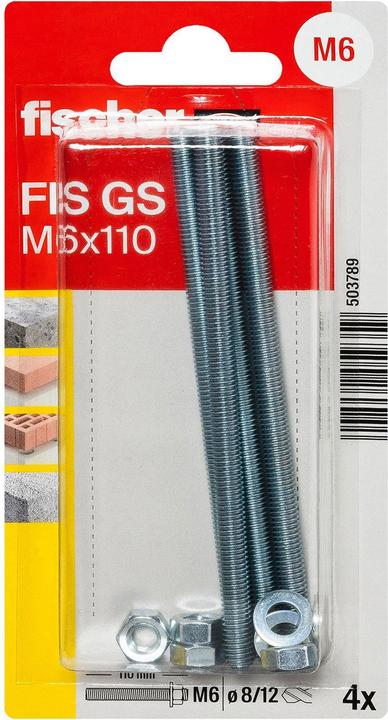 Produktbild Fischer Injekt.Gewindea. FIS GS M6x110 K (4 Stk.)