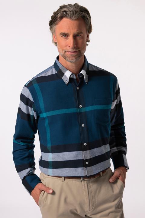 Produktbild Boston Park Karo-Flanellhemd, Langarm, Buttondown-Kragen, Comfort Fit (6XL)