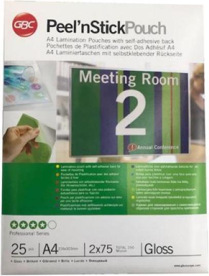 Image du produit GBC PEEL'N STICK POUCH - brillant (A4, 25 pcs, 150 µm)