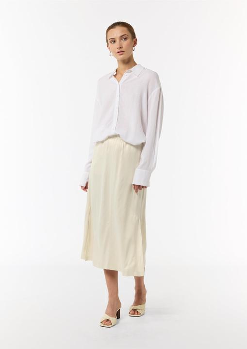 Produktbild Comma Rock Satinierter Midi-Rock mit bequemem Bund (36)