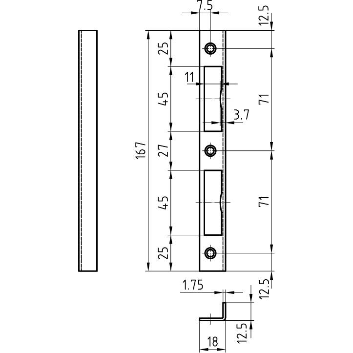 Thumbnail - Glutz, Türgriff + Fenstergriff, Schliessbleche (Schliessblech)