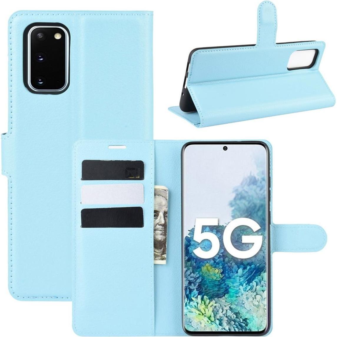 König Design Hülle Handy Schutz für Samsung Galaxy S20 FE Case Cover Tasche Etui Bumper Blau (Samsung Galaxy S20 FE), Sm...
