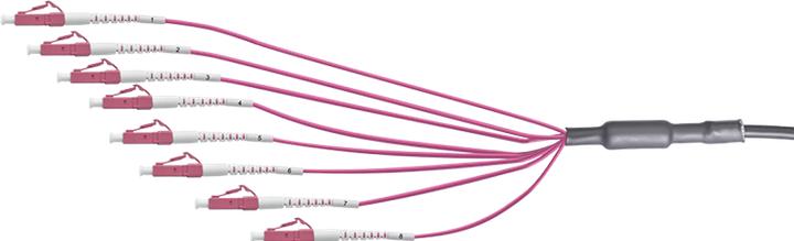 Image du produit LogiLink Câble trunk à fibres optiques U-DQ(ZN)BH, 8 fibres multimode OM4, LC/UPC - LC/UPC, 80 m (80 m)