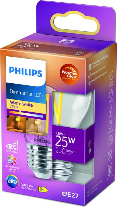 Produktbild Philips WarmGlow (E27, 2.50 W, 340 lm, 1 x, D)
