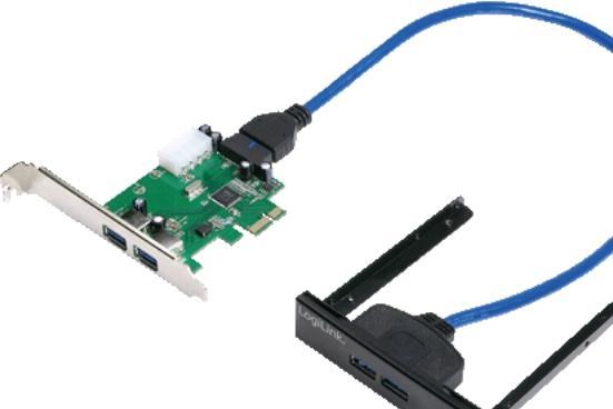 LogiLink PC0058, 4x USB 3.0, PCIe x1 - Schnittstellenkarte