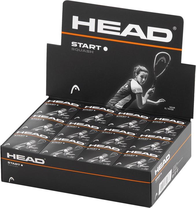 Image du produit Head Balles de squash à point unique Start Pack de 12 balles en caoutchouc