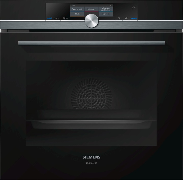 Actual product image Siemens HS858GXB6 Built-in Steam Oven Black