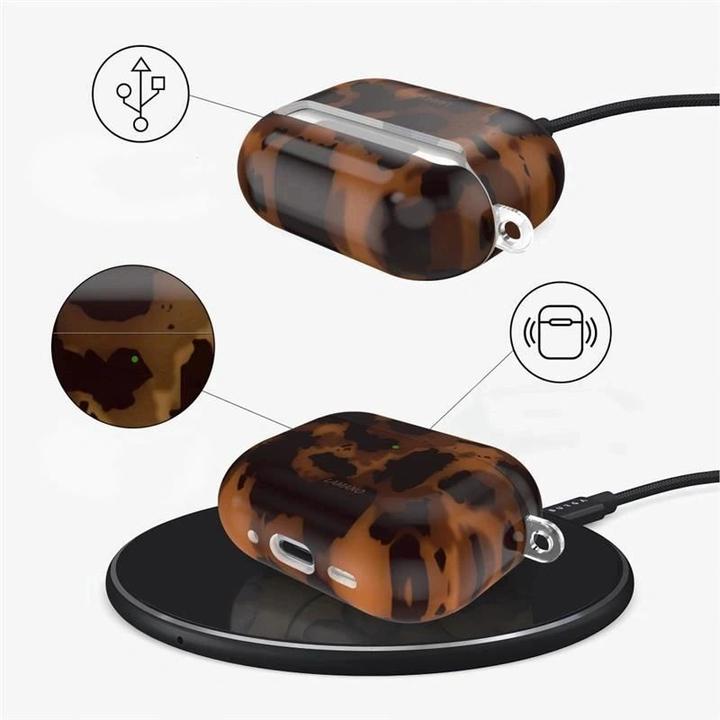 Produktbild 4Kom Other goods Tech-Protect Tech-Protect Lamano case for AirPods 4 - brown and black (Kopfhörer Hülle)