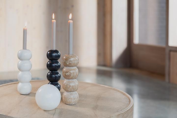 Produktbild Zuiver Rome Candle Holder Marble White (8 x 8 x 24 cm)