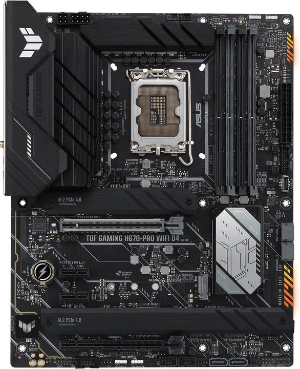 Actual product image ASUS TUF H670-PRO GAMING D4 (LGA 1700, Intel H670, ATX)