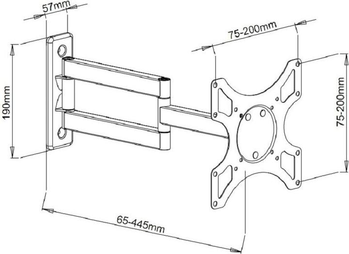 Produktbild Techly Klammer (Wand, 37.01", 25 kg)