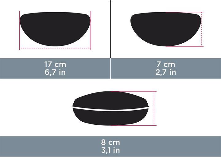 Actual product image Quechua Hard glasses case with zip fastener