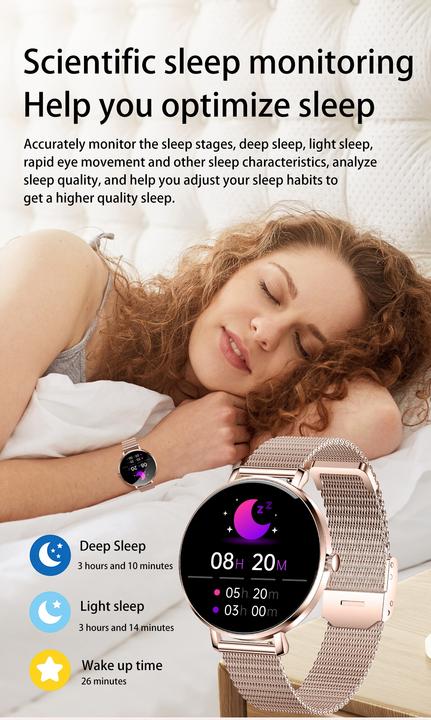 Actual product image PhoneLook Smart Watch NX21 mit Touchscreen-LED Sport-/Fitness-/Schlafprogrammen Mailänder Armband