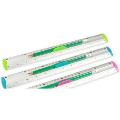 Polsirhurt, Righello, Aluminiumlineal mit Griff, 30 cm (30 cm, Alluminio)