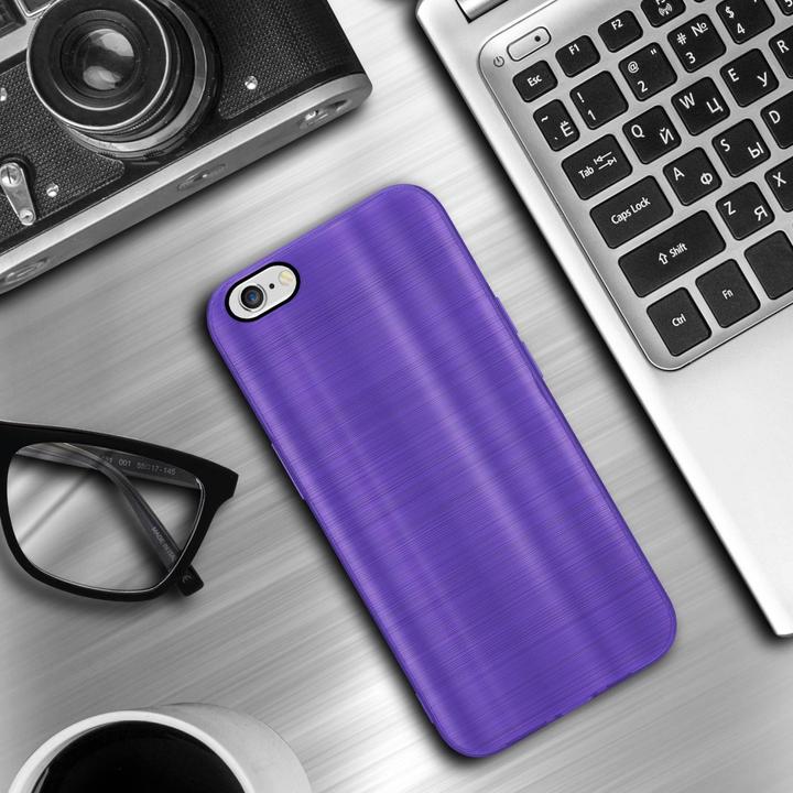 Actual product image Cadorabo Case for Apple iPhone 6 / 6S in TPU Brushed Camera Protection LM160 Style (Apple iPhone 6)