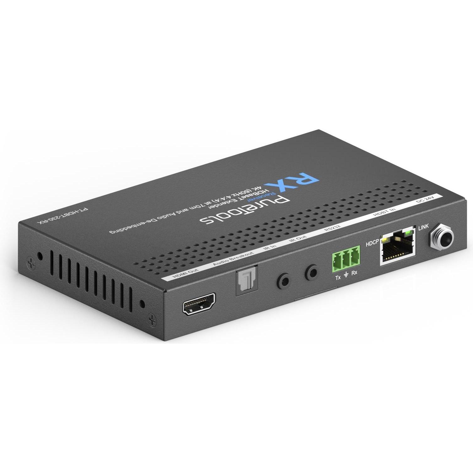 Purelink PureTools - Ricevitore HDBaseT 18G con ARC e breakout audio (0.09 m), Cavo video