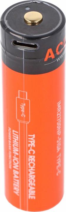 Immagine prodotto AceBeam 21700 Li-ion Akku mit starken 5100mAh USB-C max. Entladestrom 20A, 77,8 x 21,37mm (1 pz., 21700, 5100 mAh)