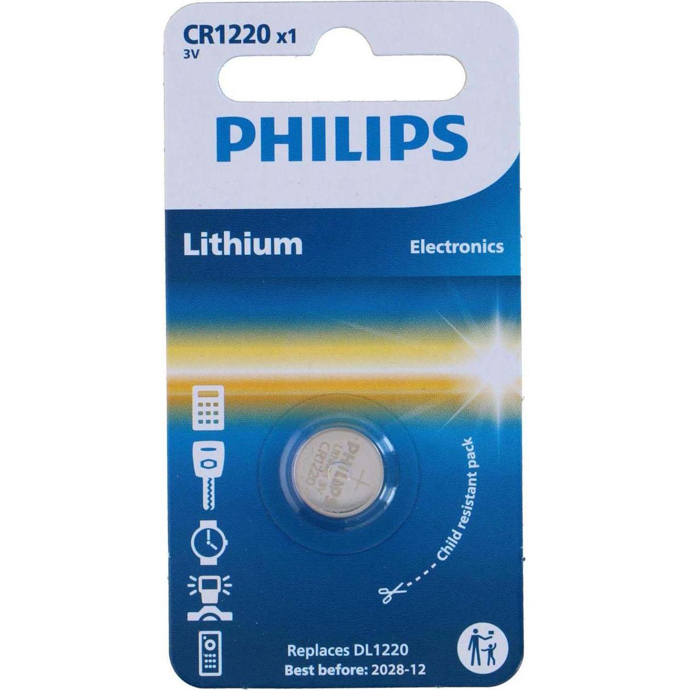 Philips Minicell (1) CR1220/00B (1 pz., CR1220), Batterie + pile