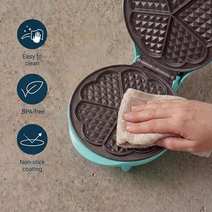 Actual product image Bestron ASW217M Waffle maker 5 waffle(s) mint color