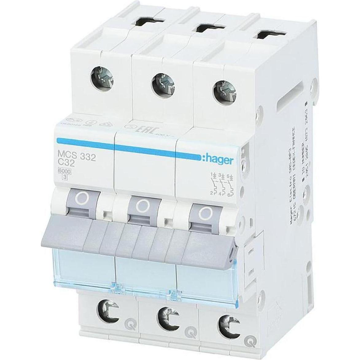 Hager Grigio Interruttore Differenziale, Polo Dell'interruttore Automatico