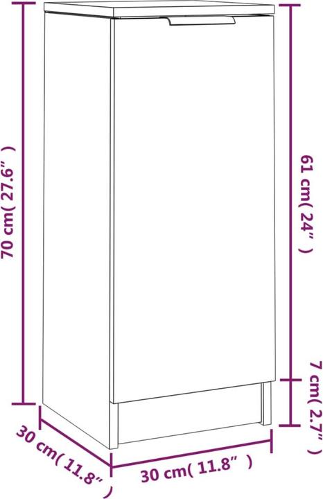 Produktbild vidaXL Sideboard (30 x 30 x 70 cm)
