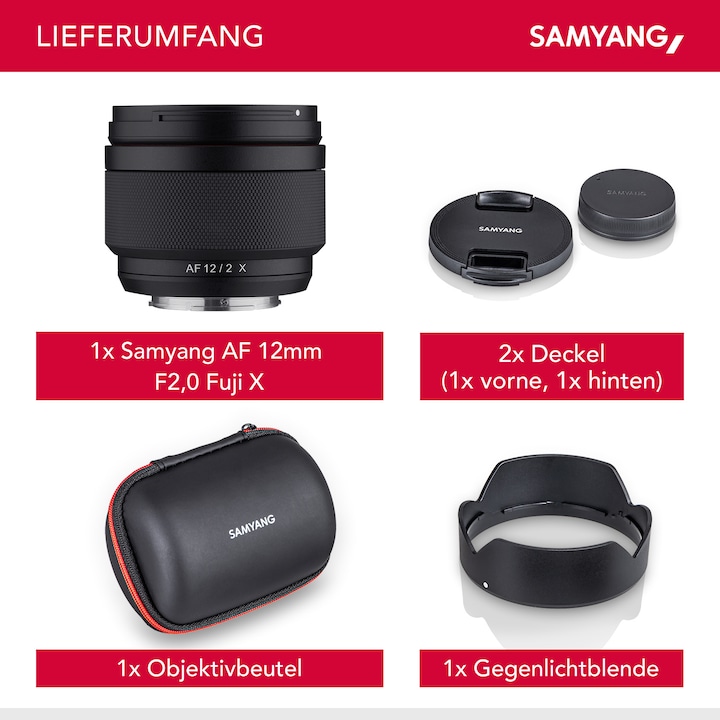 Productafbeelding Samyang AF 12mm f/2 Fujifilm X (Fujifilm X, APS-C / DX)