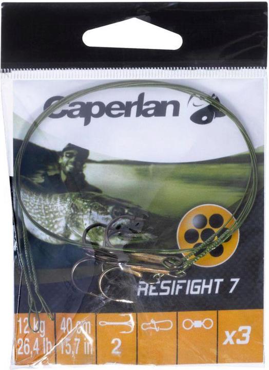 Produktbild Caperlan Vorfach Stahlvorfach mit Drillingshaken (40 cm)