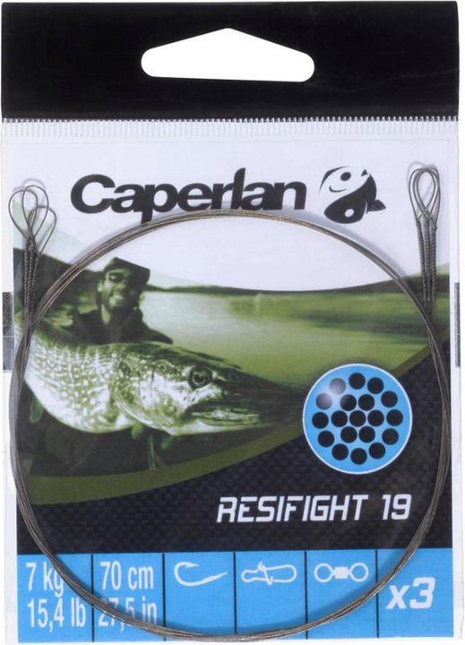 Actual product image Caperlan Leader steel 2 eyes predator fishing