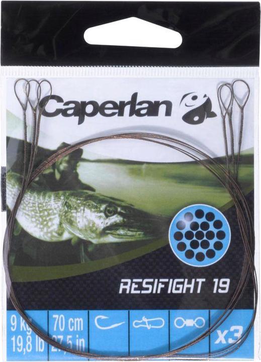 Immagine prodotto Caperlan Leader acciaio predator 2 occhielli 70 cm