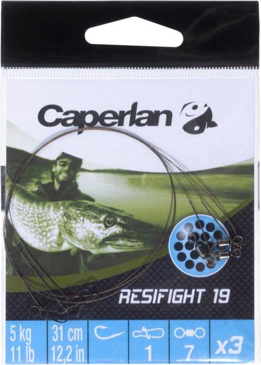 Image du produit Caperlan Bas de ligne acier carnassier 3 pcs