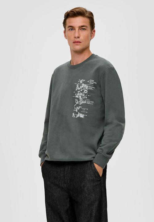 Produktbild s.Oliver Sweatshirt Sweatshirt mit Frontprint (S)