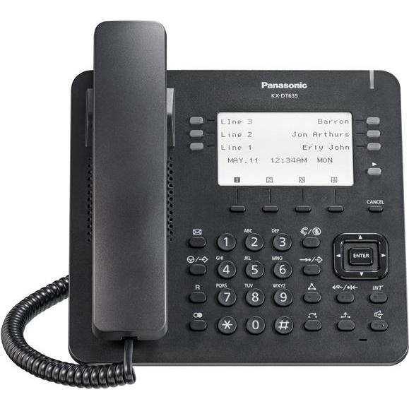 Panasonic KX-DT635 Digitaltelefon, Telefon, Schwarz
