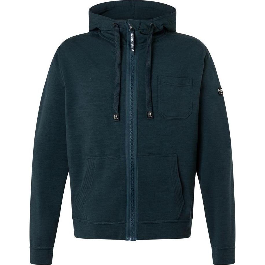 Super Natural, Herren, Pullover, Solution Hoodie, Blau, (XL)