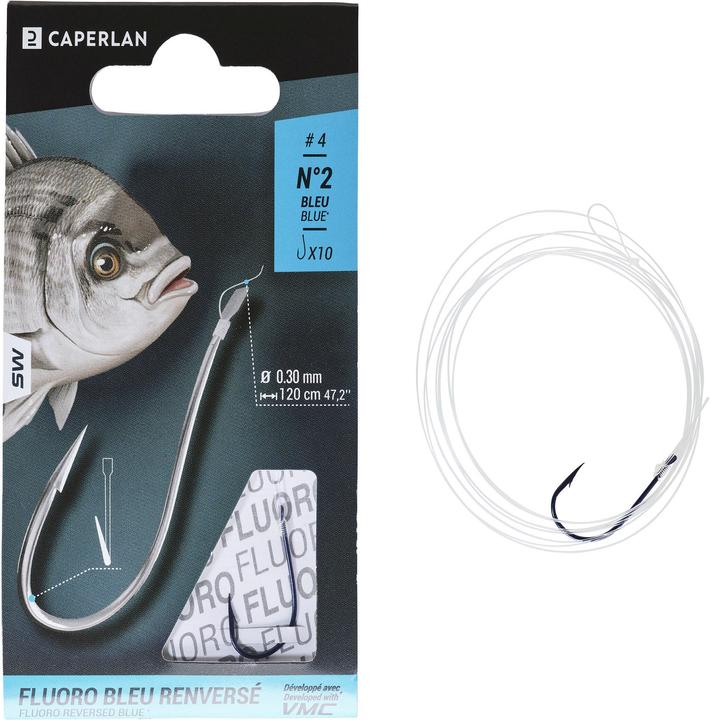Actual product image Caperlan Leader hook Sea Blue Reversed