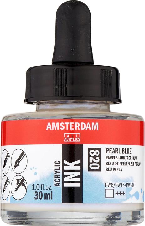 Productafbeelding Amsterdam Acrylinkt 820 (Parelblauw, 30 ml)