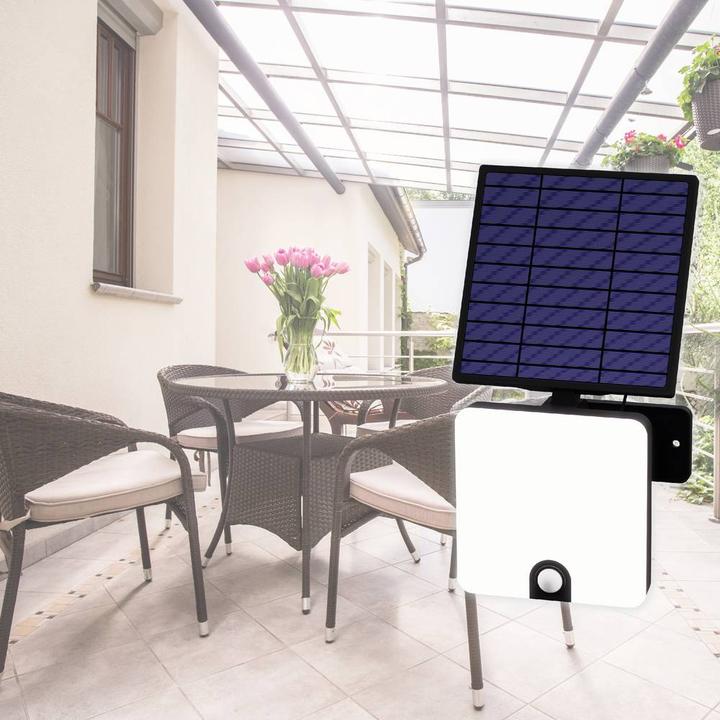 Produktbild Müller Licht Müller-Licht Solata 21600068 LED-Aussenstrahler, Solar-Aussenwandleuchte 12 W Kal (800 lm, IP44)