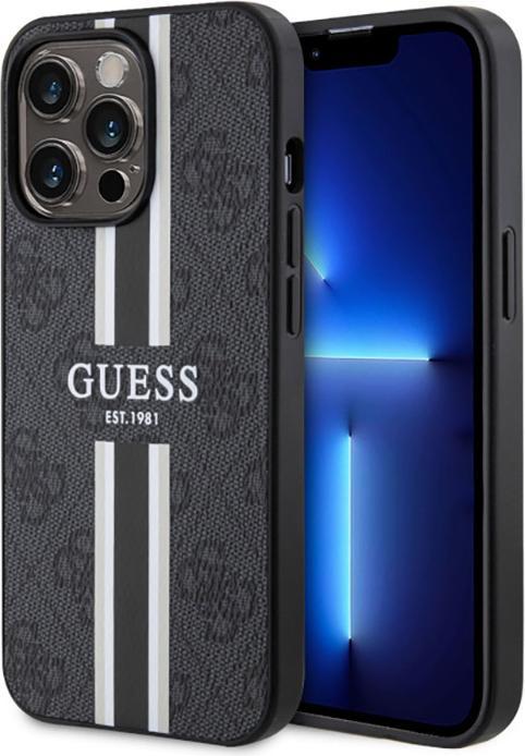 Produktbild Guess GUHMP13XP4RPSK iPhone 13 Pro Max 6,7" czarny/black hardcase 4G Printed Stripes MagSafe (Apple iPhone 13 Pro Max)