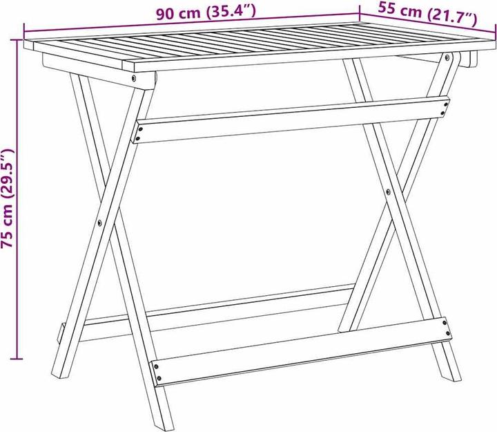 Image du produit vidaXL Table pliante